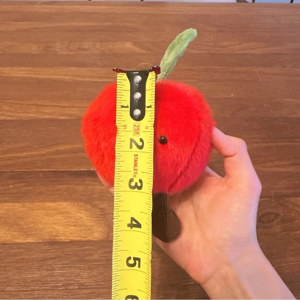 Red Apple Plush Keychain Cute Fruit Bag Charm Kawaii Soft Toy Gift New - Picture 7 of 8